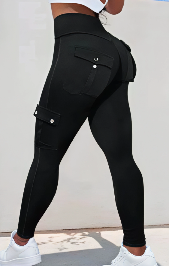 Leggins Sport con Bolsillos y Realce en la Cola