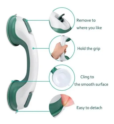 Soporte de Seguridad para Baño con Fijación por Succión