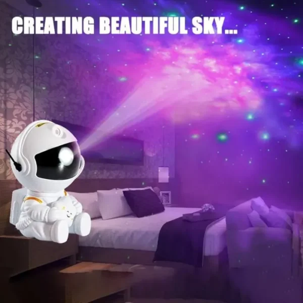 Astronauta Proyector de Galaxia y Nebulosa