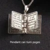 Collar Libro de la Biblia con la Oración del Padre Nuestro + Caja Regalo