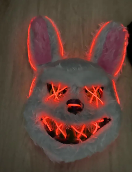 Máscara Halloween Conejo Luz LED
