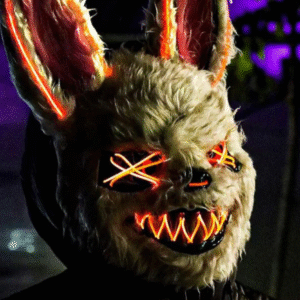 Máscara Halloween Conejo Luz LED