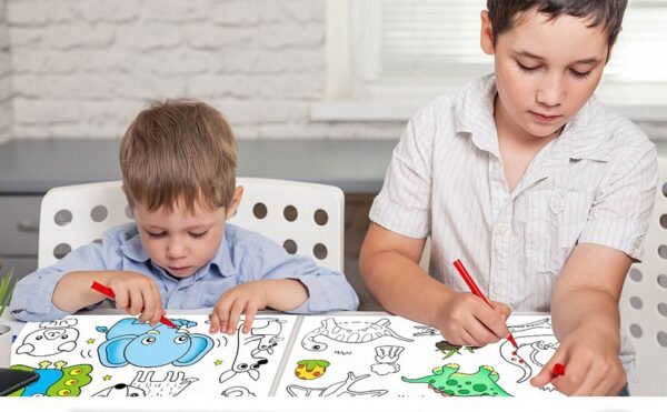 Juego de Marcadores 80 Piezas + Papel de Colorear para Niños