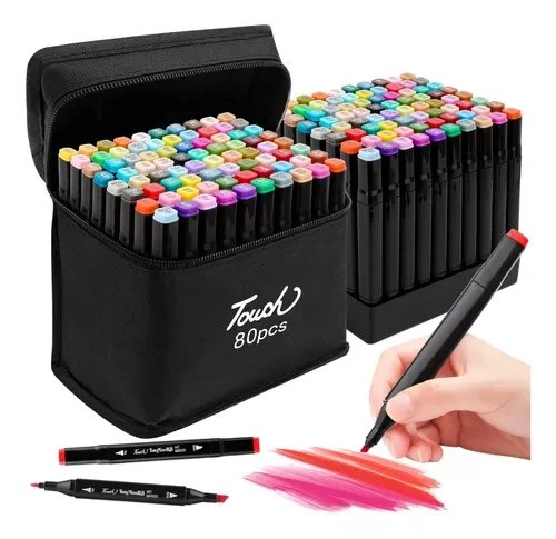 Juego de Marcadores 80 Piezas + Papel de Colorear para Niños
