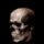 Máscara Látex Calavera con Mandíbula Móvil y Ojos LED