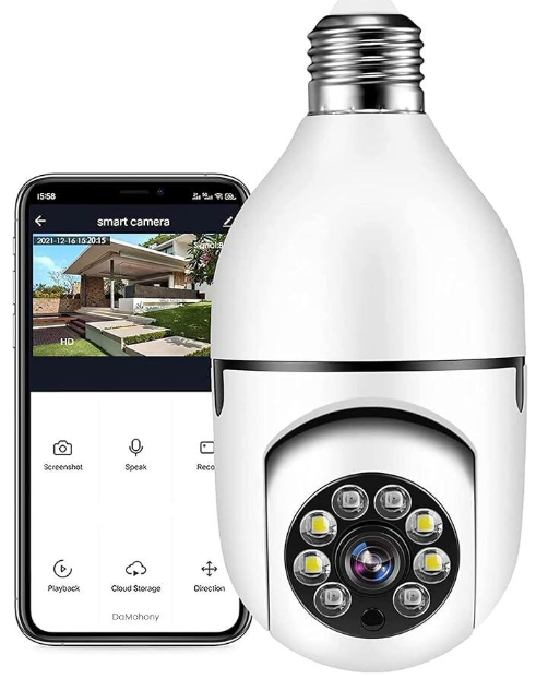 Cámara de Seguridad Tipo Bombilla con WiFi