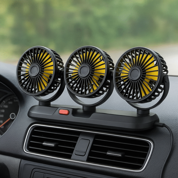 Ventilador de Coche con 3 Cabezas