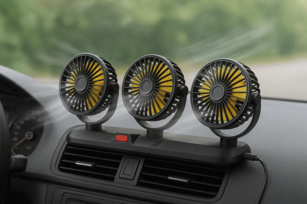 Ventilador de Coche con 3 Cabezas
