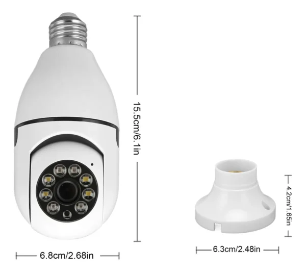 Cámara de Seguridad Tipo Bombilla con WiFi
