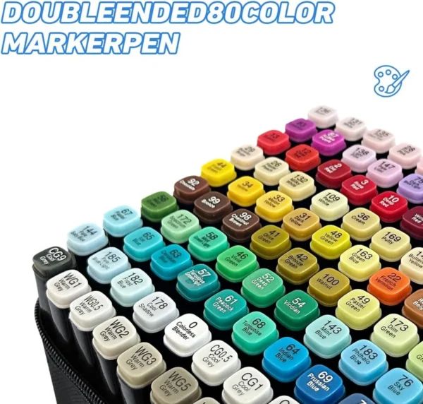 Juego de Marcadores 80 Piezas + Papel de Colorear para Niños