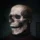 Máscara Látex Calavera con Mandíbula Móvil y Ojos LED