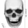 Máscara Látex Calavera con Mandíbula Móvil y Ojos LED