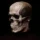 Máscara Látex Calavera con Mandíbula Móvil y Ojos LED