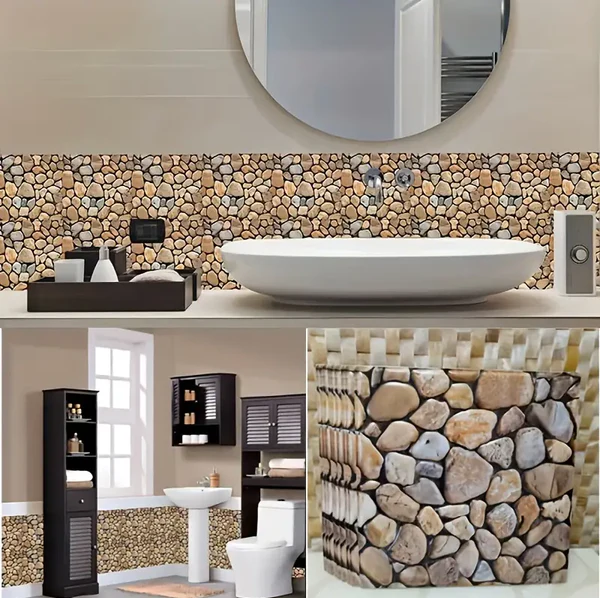 Adhesivo para Pared Textura Piedra X3