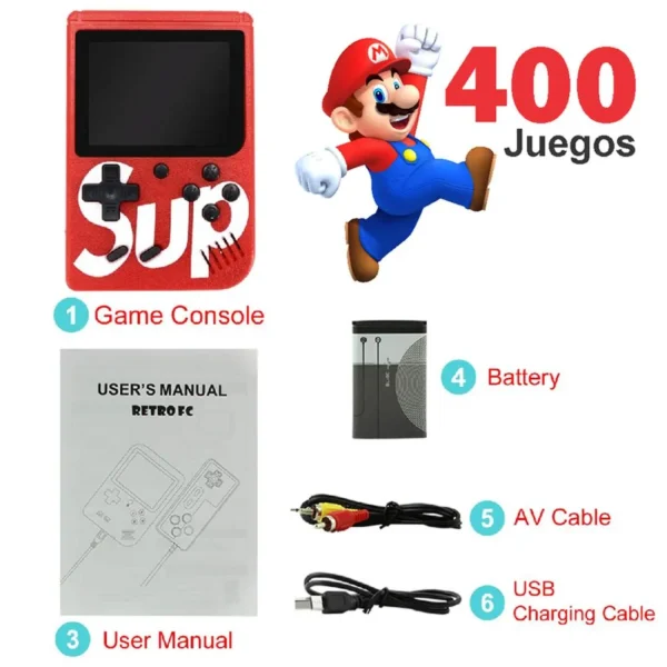 Mini Consola Retro Game Boy + Gamepad