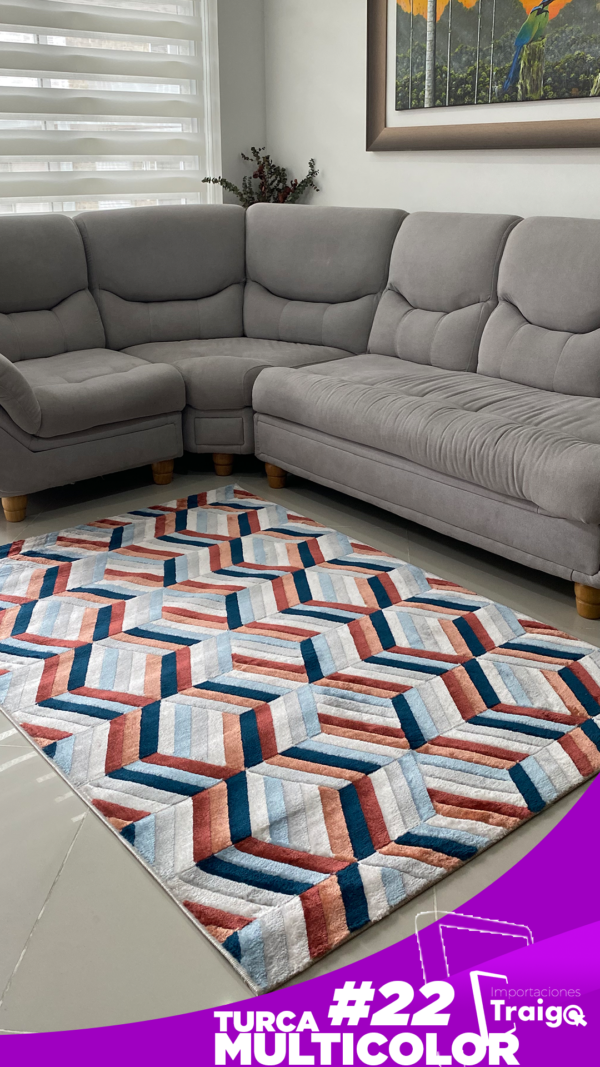 Alfombra Turca Colección Multicolor 1.20m x 1.70m
