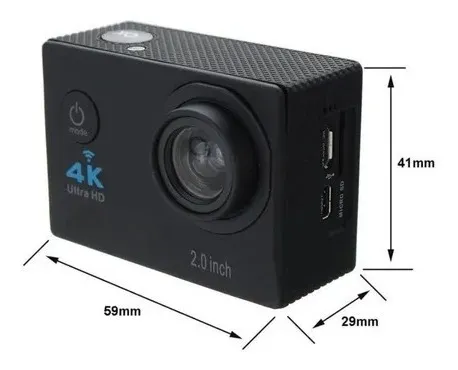 Cámara Deportiva 4K HD Réplica 1.1 Sumergible