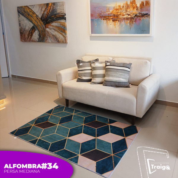 alfombra-mediana-hogar-decoración-tipo-persa-modelo-34 Alfombra Tipo Persa Mediana 1.5 m x 1 m