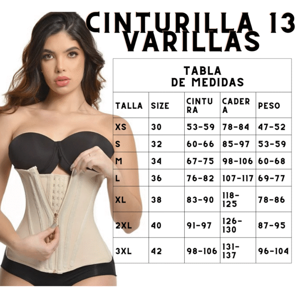 Cinturilla Corset Ultra Reloj de Arena con 13 Varillas