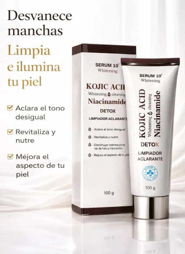 Limpiador Aclarante Facial con Ácido Kójico y Niacinamida Serum10
