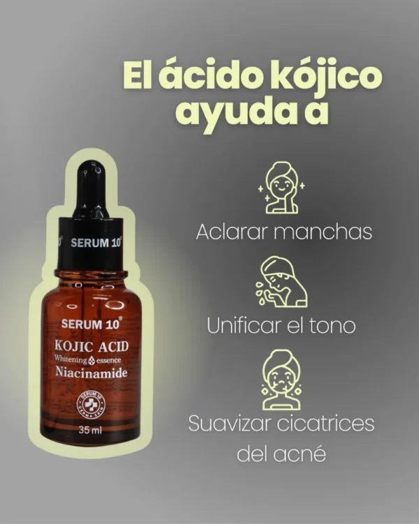 serum-acido-kojico-niacinamida-serum10-quita-manchas Ácido Kójico + Niacinamida Esencia Aclarante Serum10