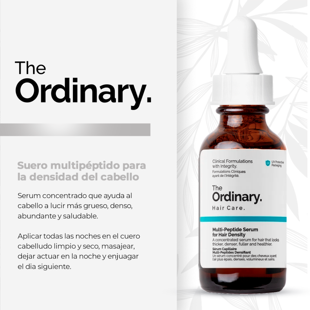 Multi-Peptide Hair Density The Ordinary Serum Multipéptidos para el Cabello