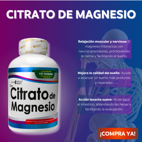 Citrato de Magnesio (100 cápsulas)