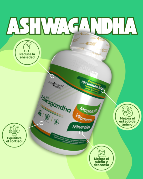 Ashwagandha con Maca Roja, Negra y Amarilla (100 Cápsulas)