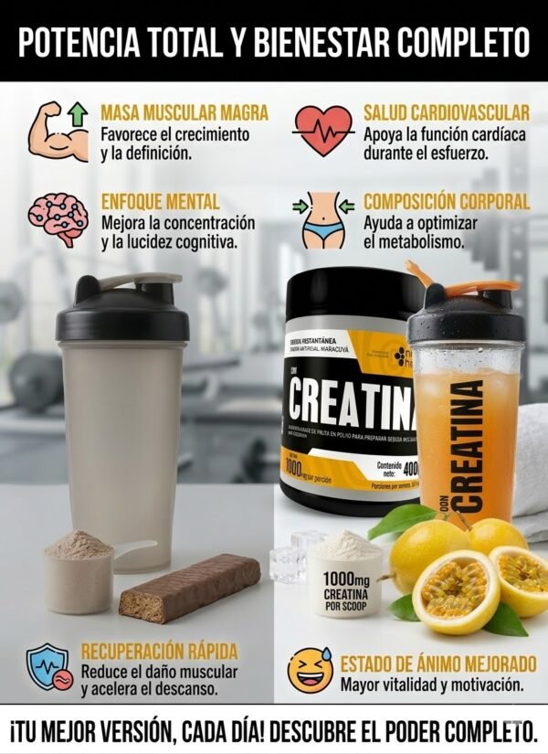 Creatina Concentrada sabor Maracuyá 400 g